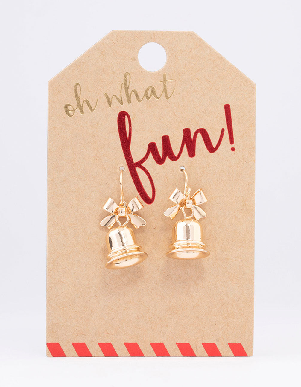 Gold Bell Drop Earrings