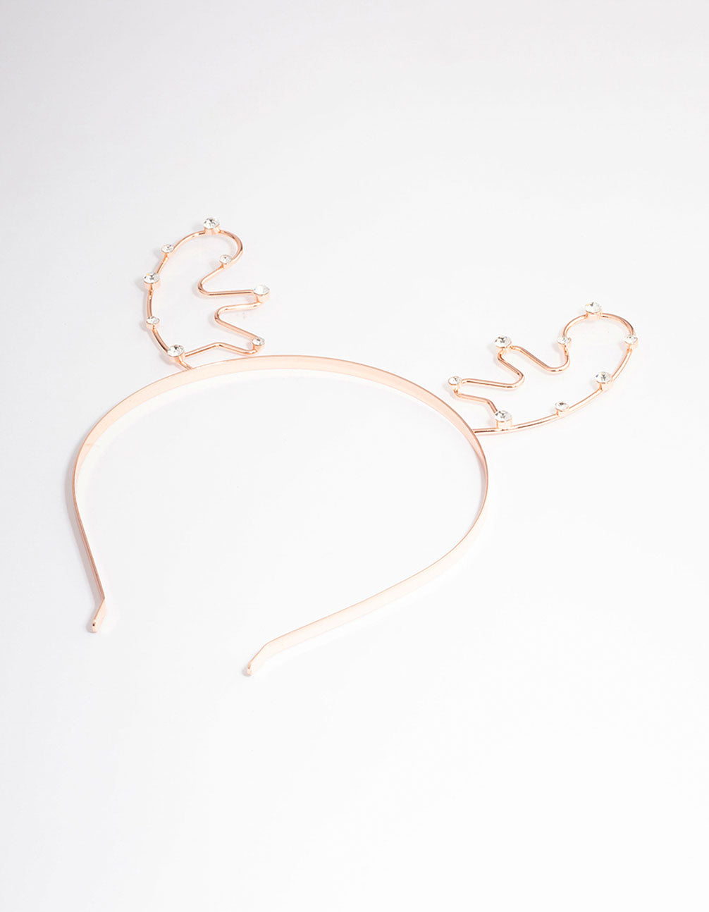 Rose Gold Reindeer Diamante Headband