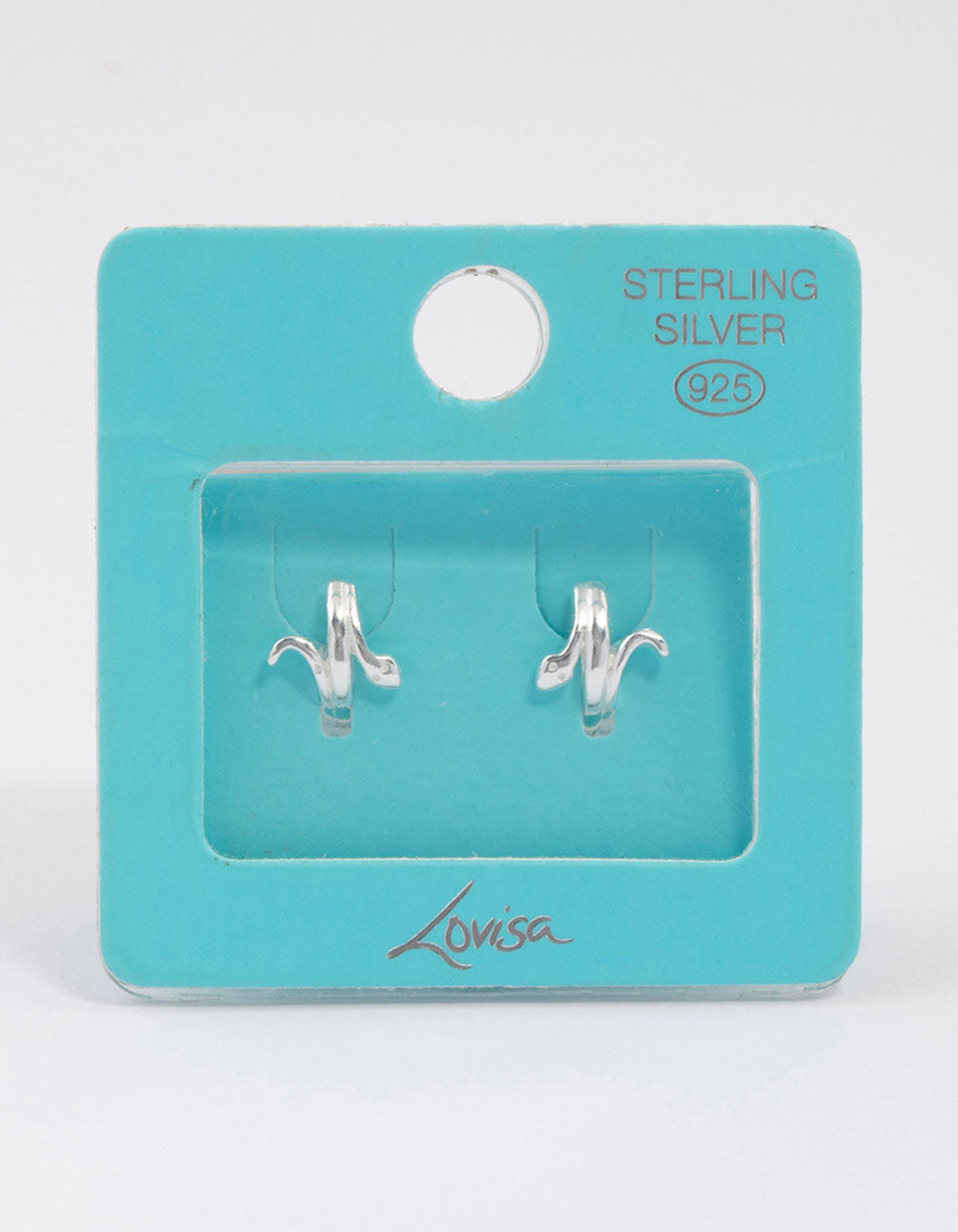 Sterling Silver Wrapped Snake Huggie Earrings