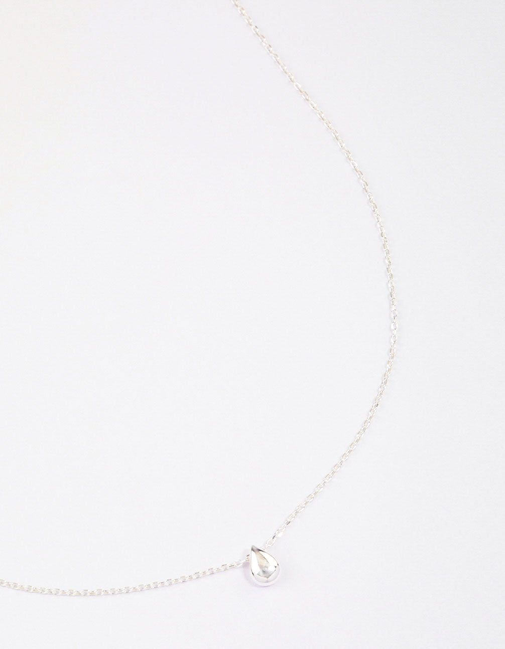 Sterling Silver Teardrop Pendant Chain Necklace
