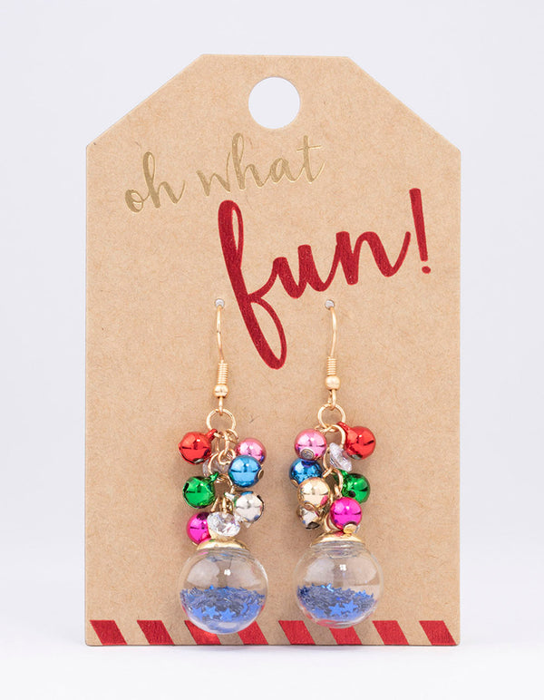 Christmas Bell Shaker Drop Earrings