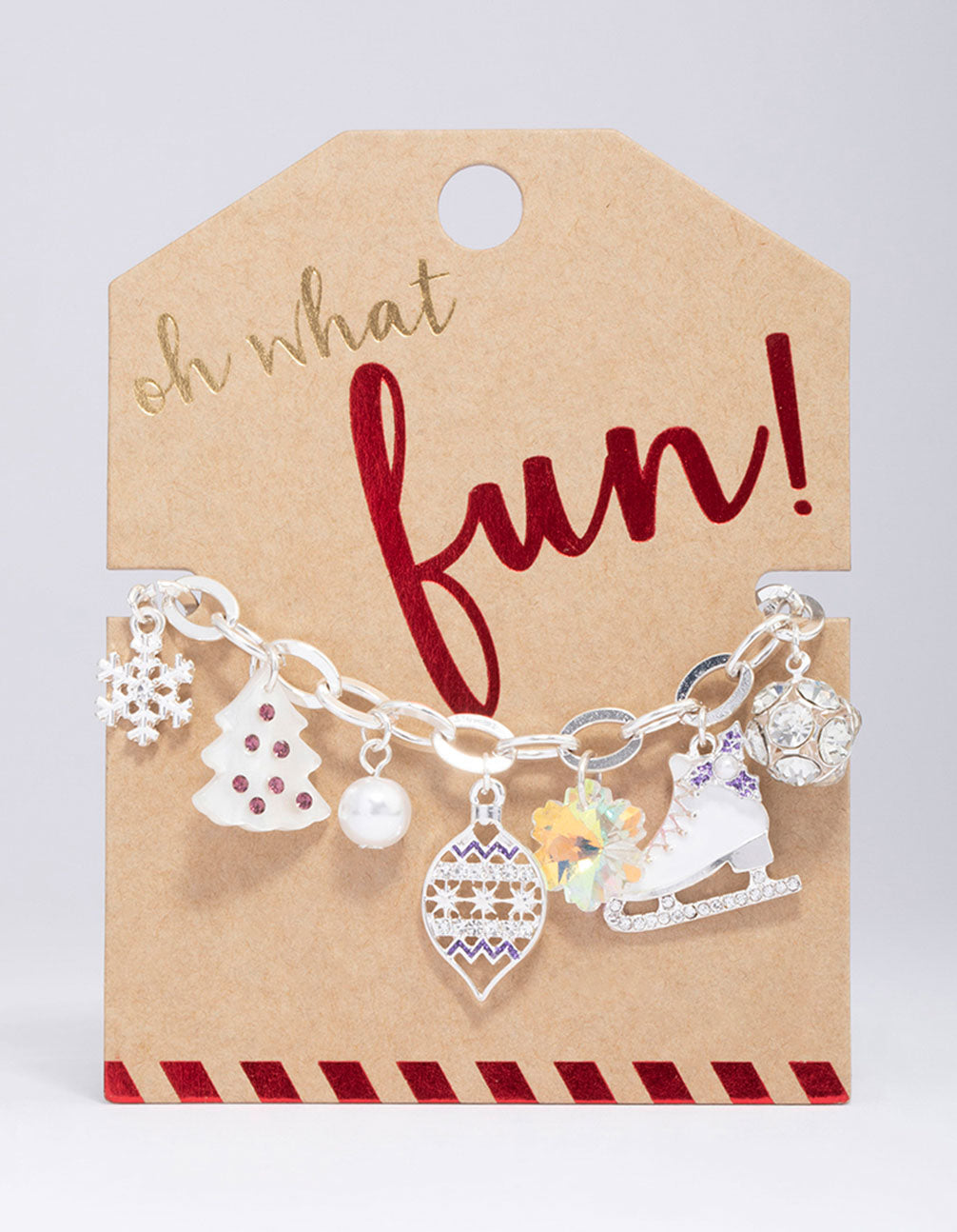 Silver Ice Skating Pendant Necklace