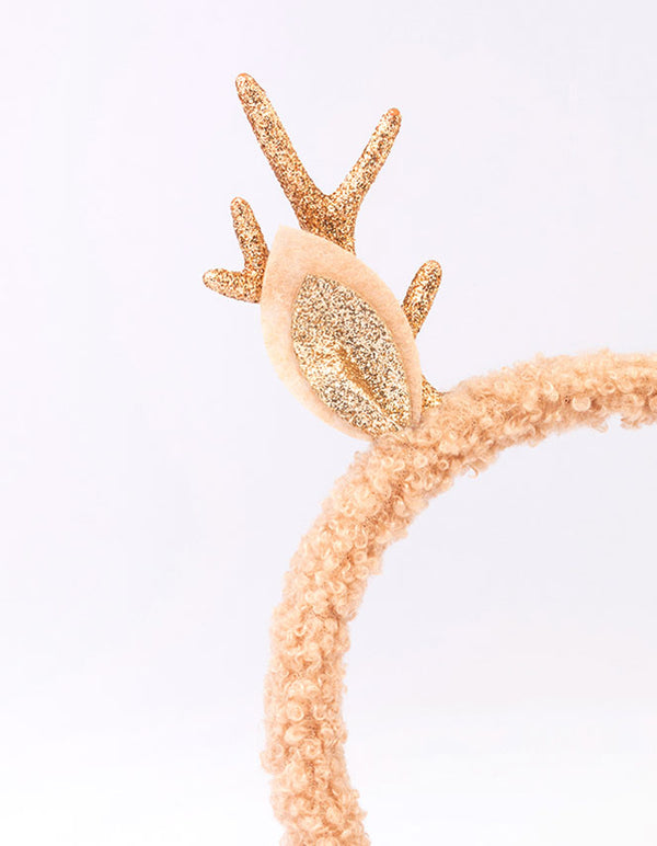 Teddy Bear Reindeer Headband