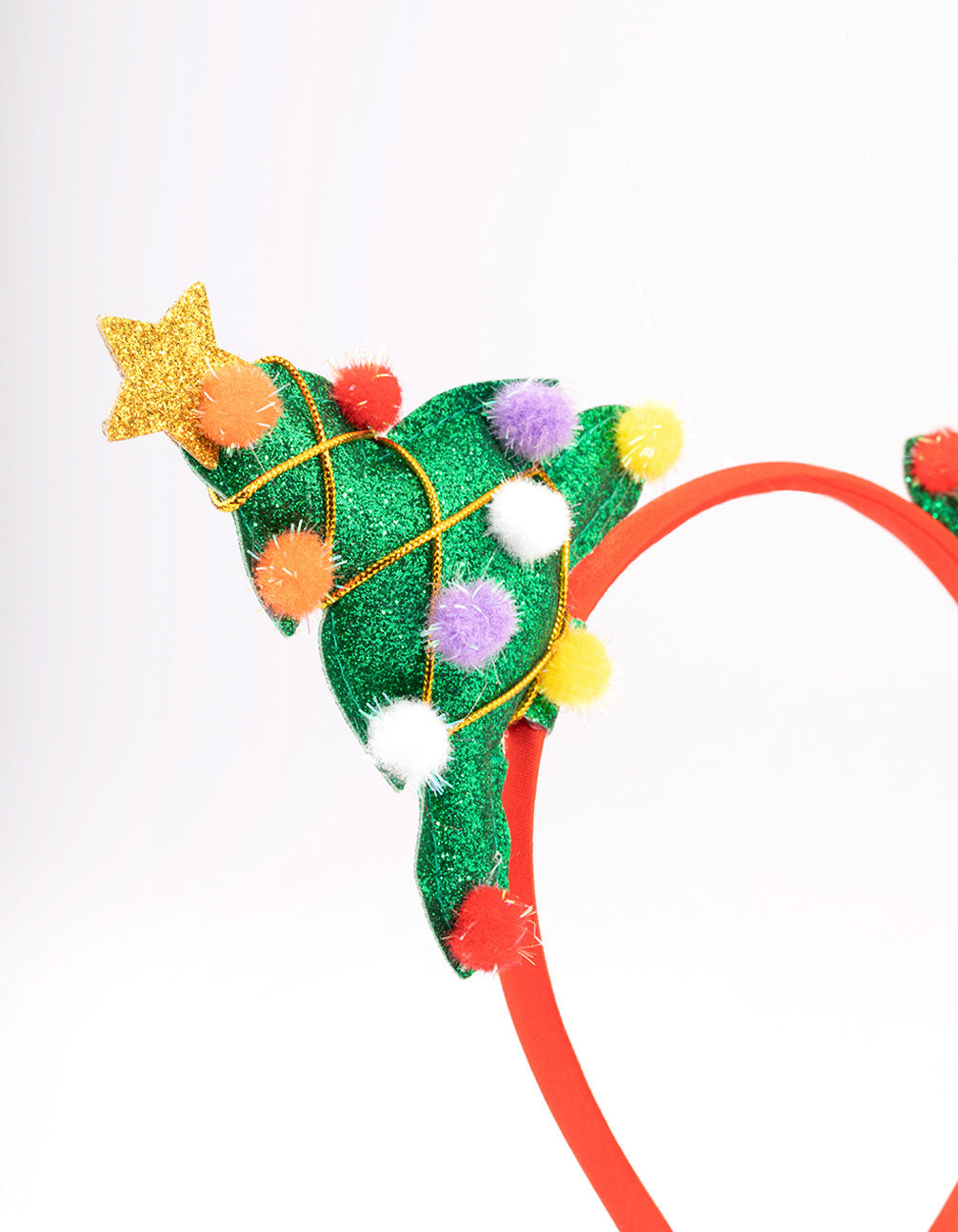 Pom Pom Christmas Tree Headband