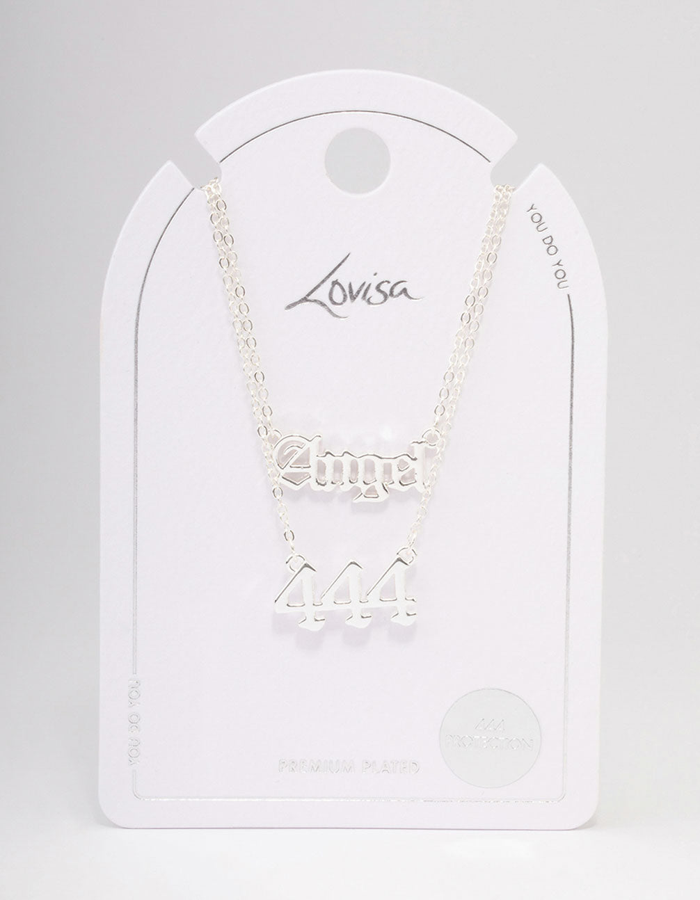 Silver Plated Angel Number '444' Necklace Pack