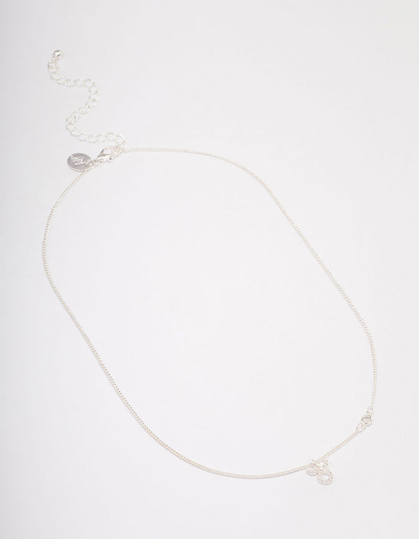 Silver Plated Taurus Necklace With Cubic Zirconia Pendant