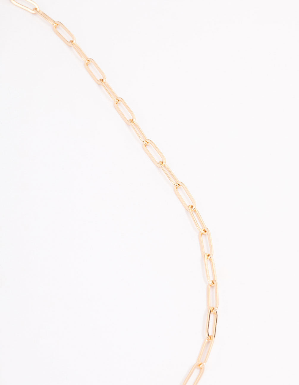 Gold Rose Quartz Charm T&O Pendant Necklace