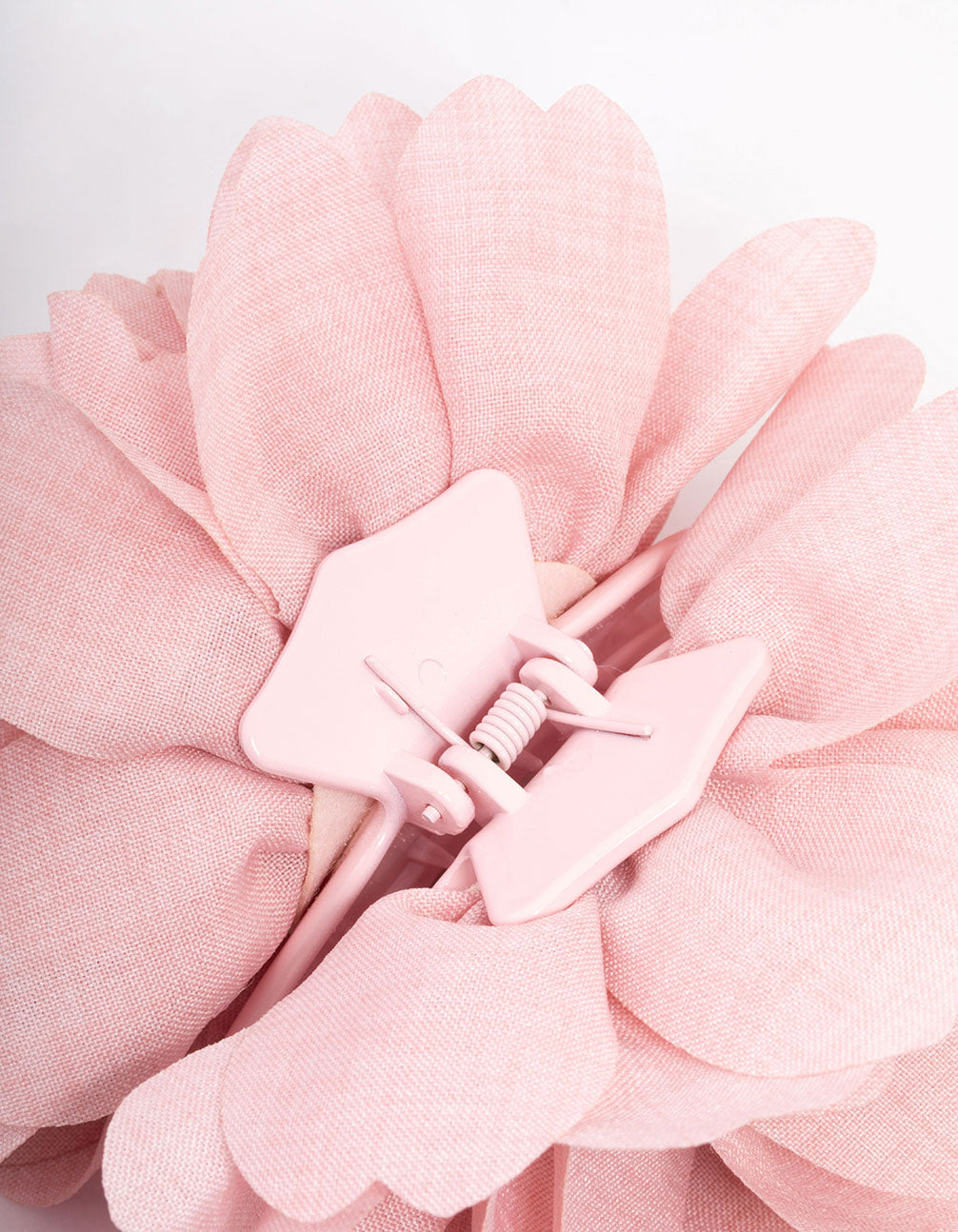 Blush Fabric Large Rose Hair Claw