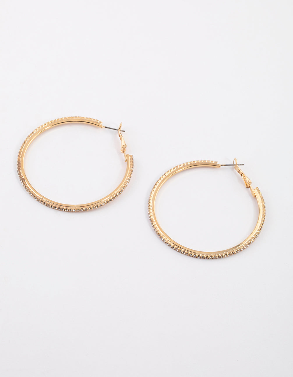 Gold Bling Hoop Earrings