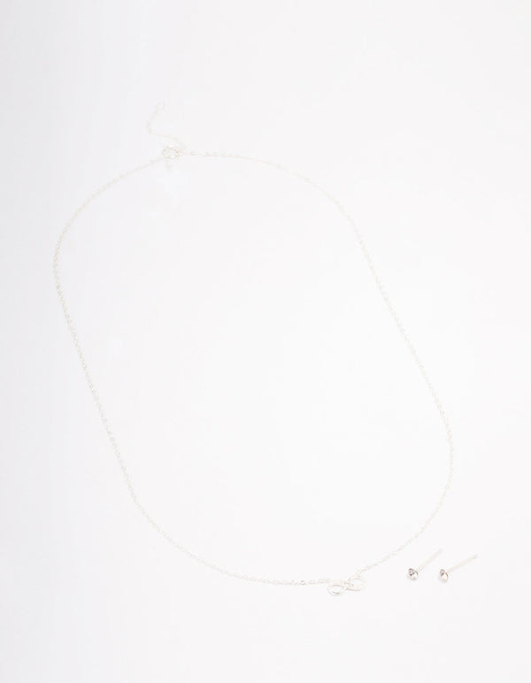Sterling Silver Infinity Jewellery Set