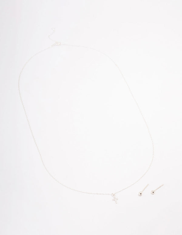 Sterling Silver Cross Jewellery Set