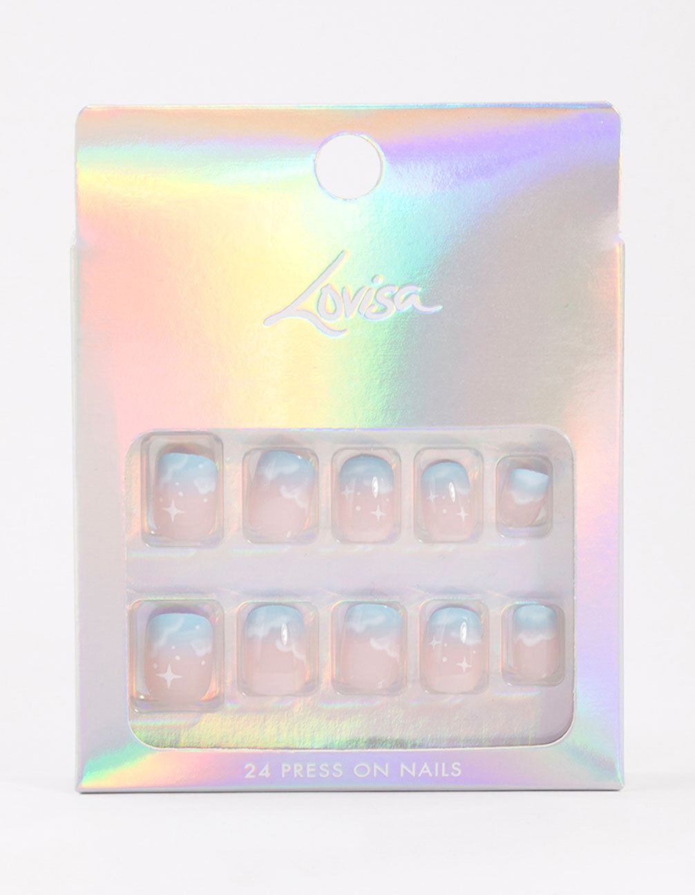Tweens Blue Star & Cloud Press On Nails