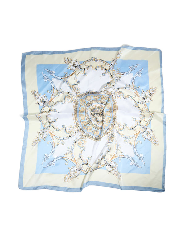 Blue Fabric Regal Printed Scarf