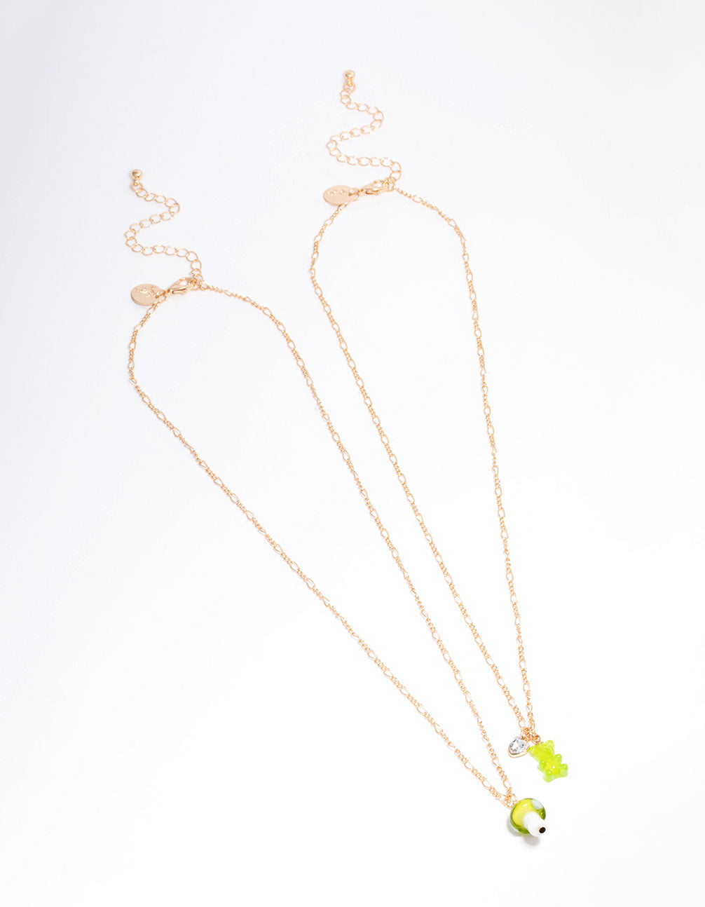 Gold Teddy & Mushroom Necklace Pack