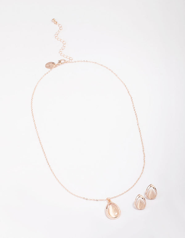 Silver Diamante Y-Shape Jewellery Set