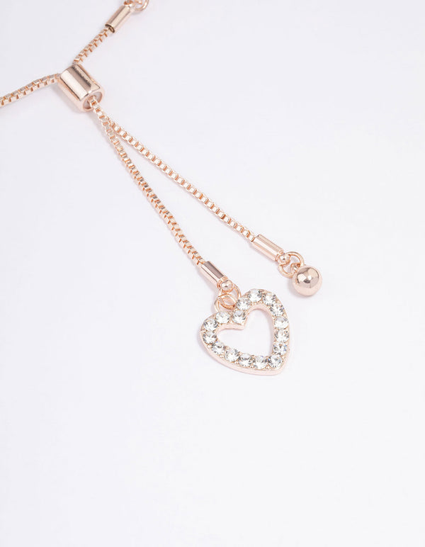 Rose Gold Glitter Toggle Bracelet