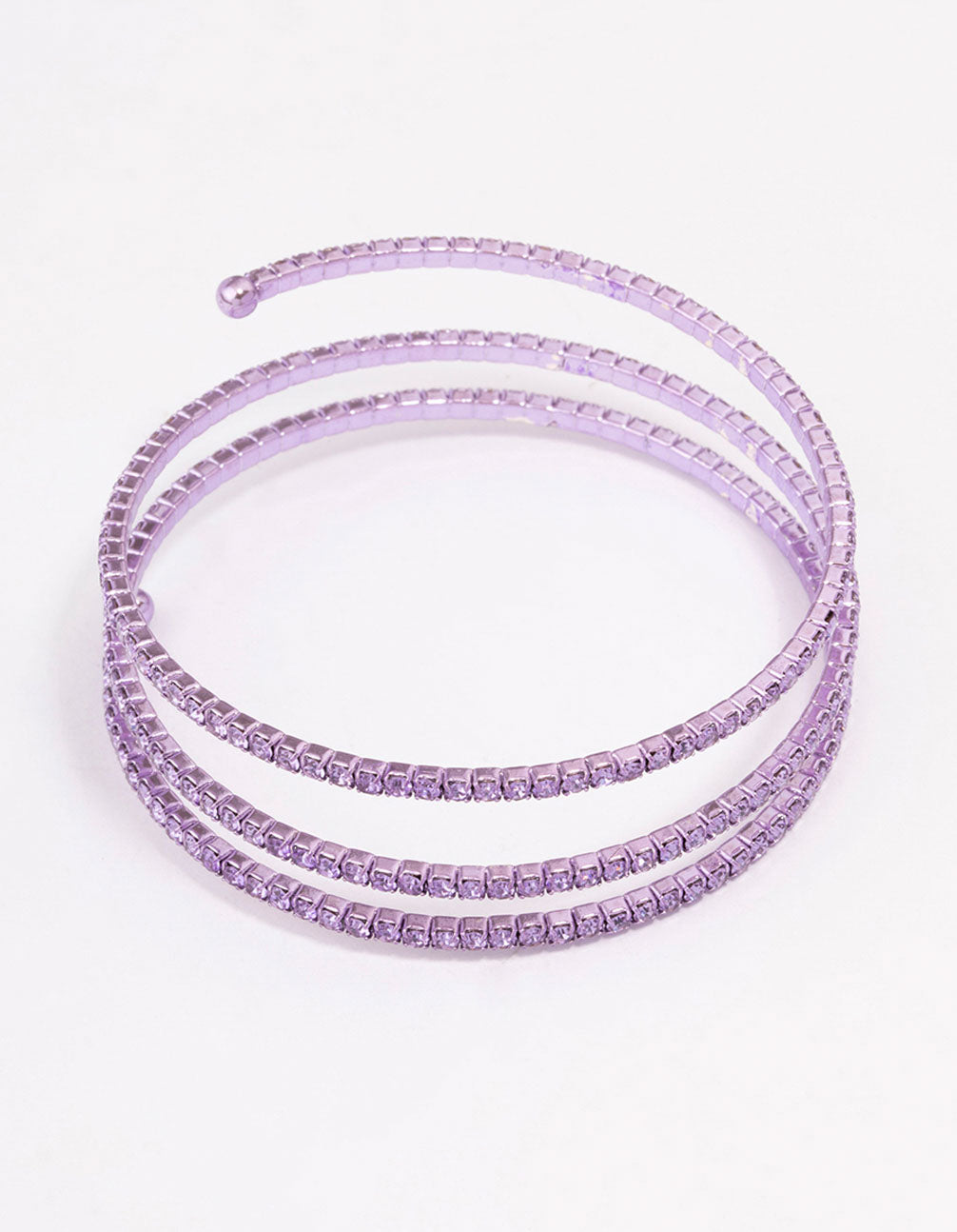 Lilac Cup Chain Wrapped Wrist Cuff