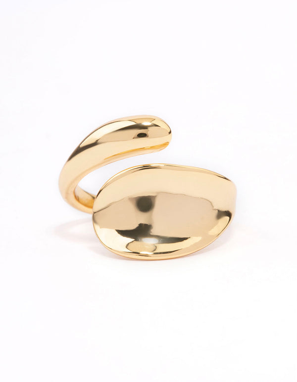 Gold Plated Bold Wrapped Ring