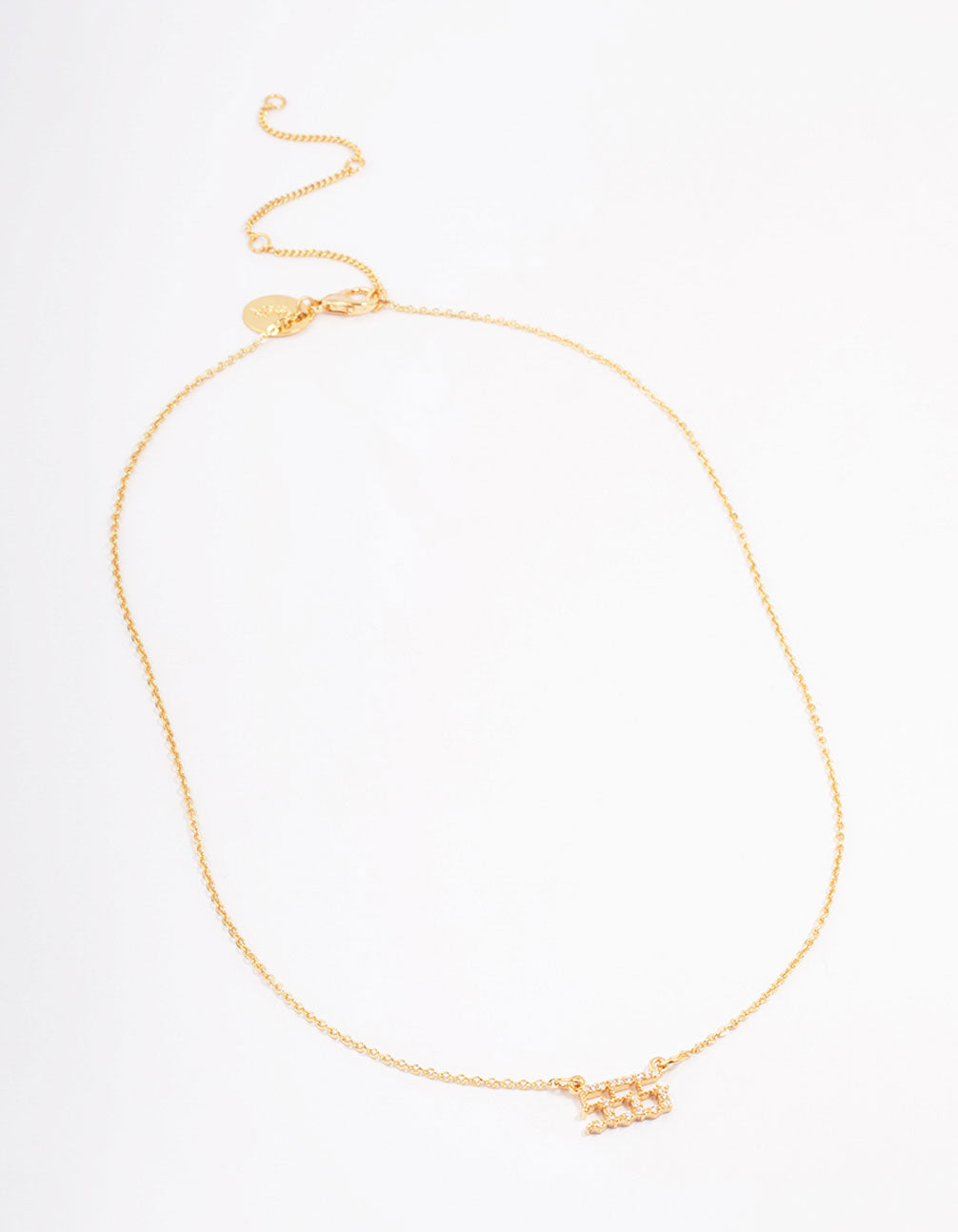 Gold Plated Cubic Zirconia 555 Angel Number Pendant Necklace