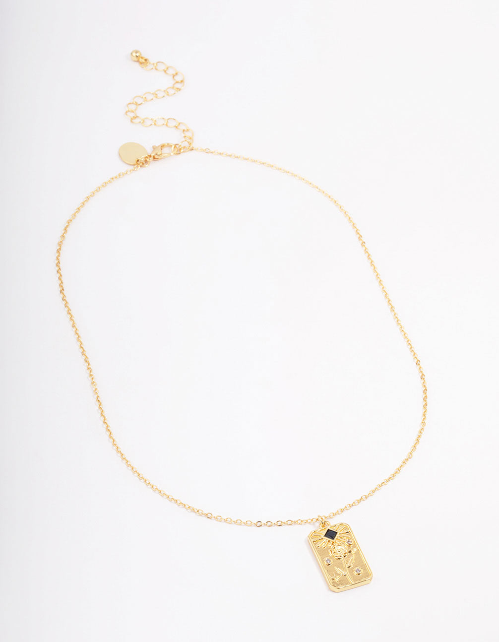 Gold Plated September Birth Month Flower Pendant Necklace