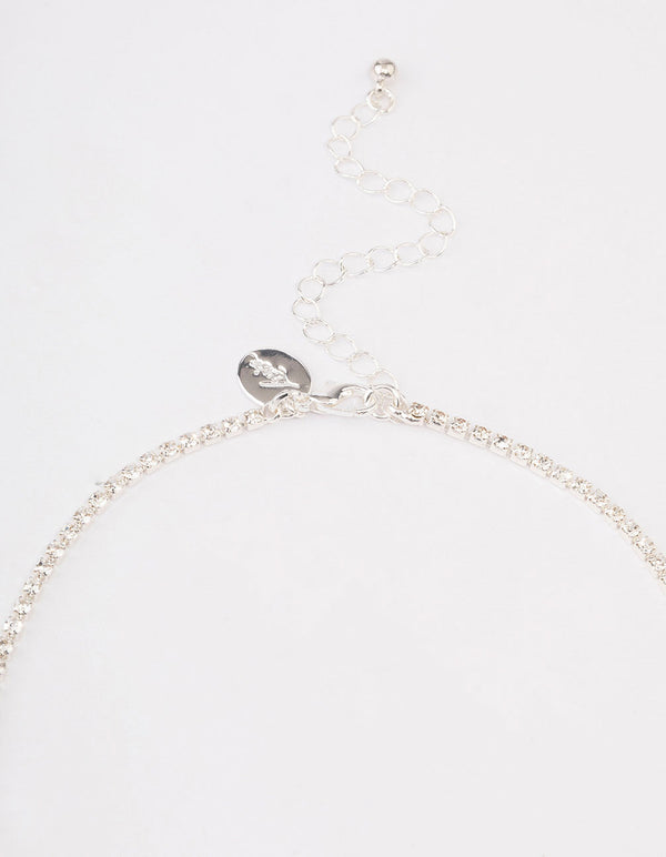 Silver Cup Chain Fringe Jewellery Set