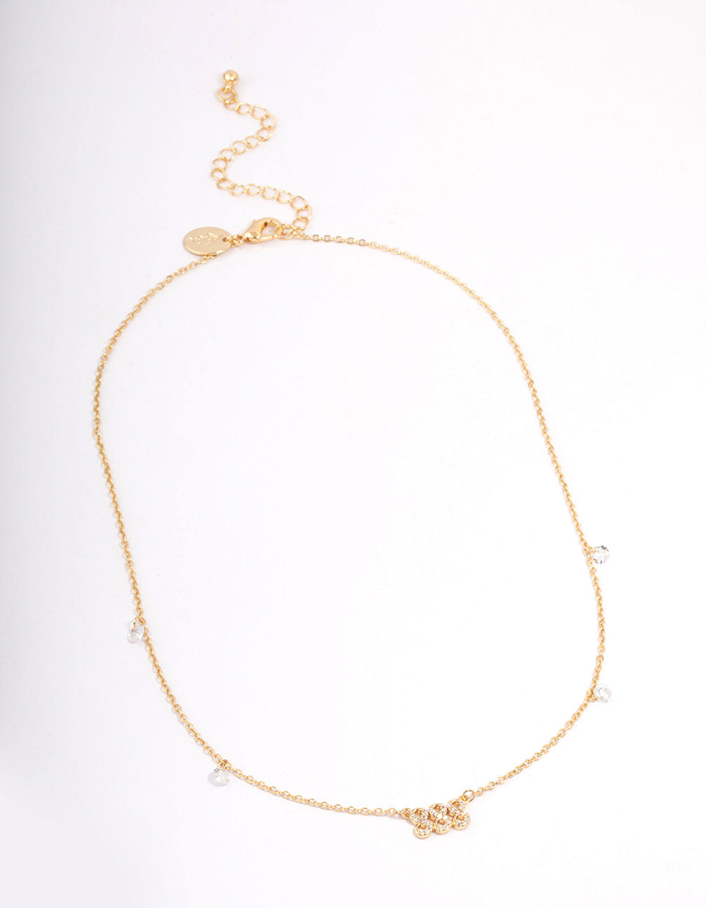 Gold Plated 888 Angel Number Cubic Zirconia Pendant Necklace