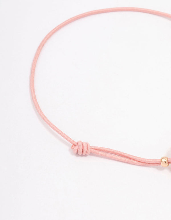 Black Simple Pendant Toggle Bracelet