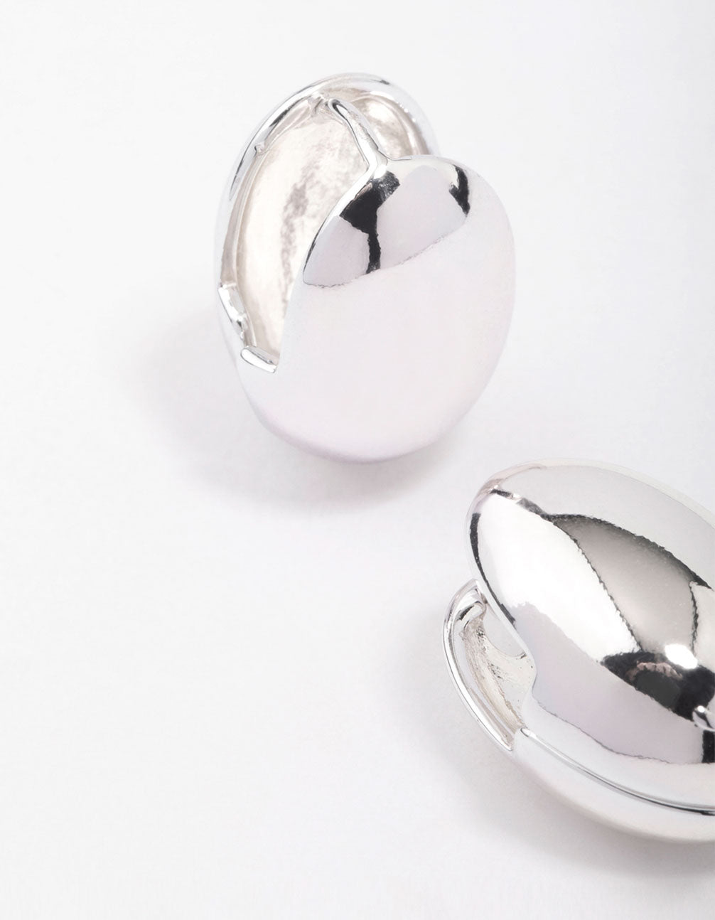 Silver Plated Brass Grape Huggie Earrings