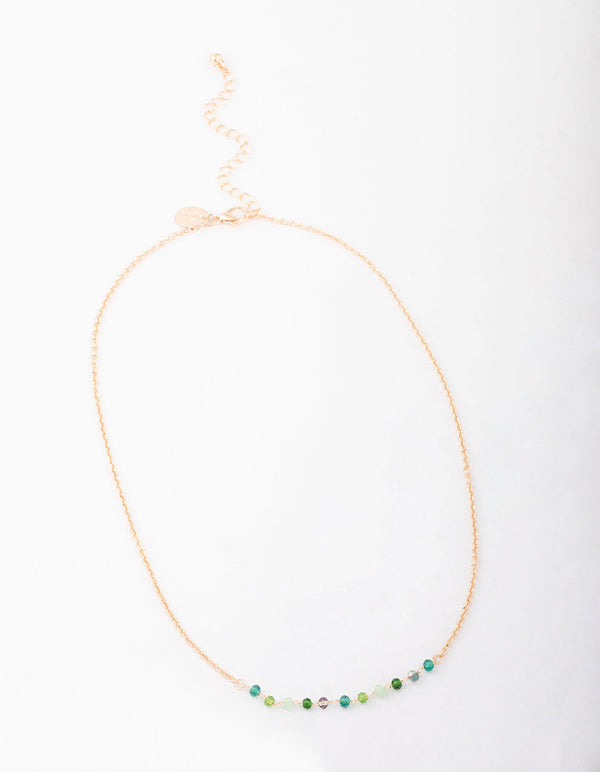 Gold Bead Chain Short Necklace