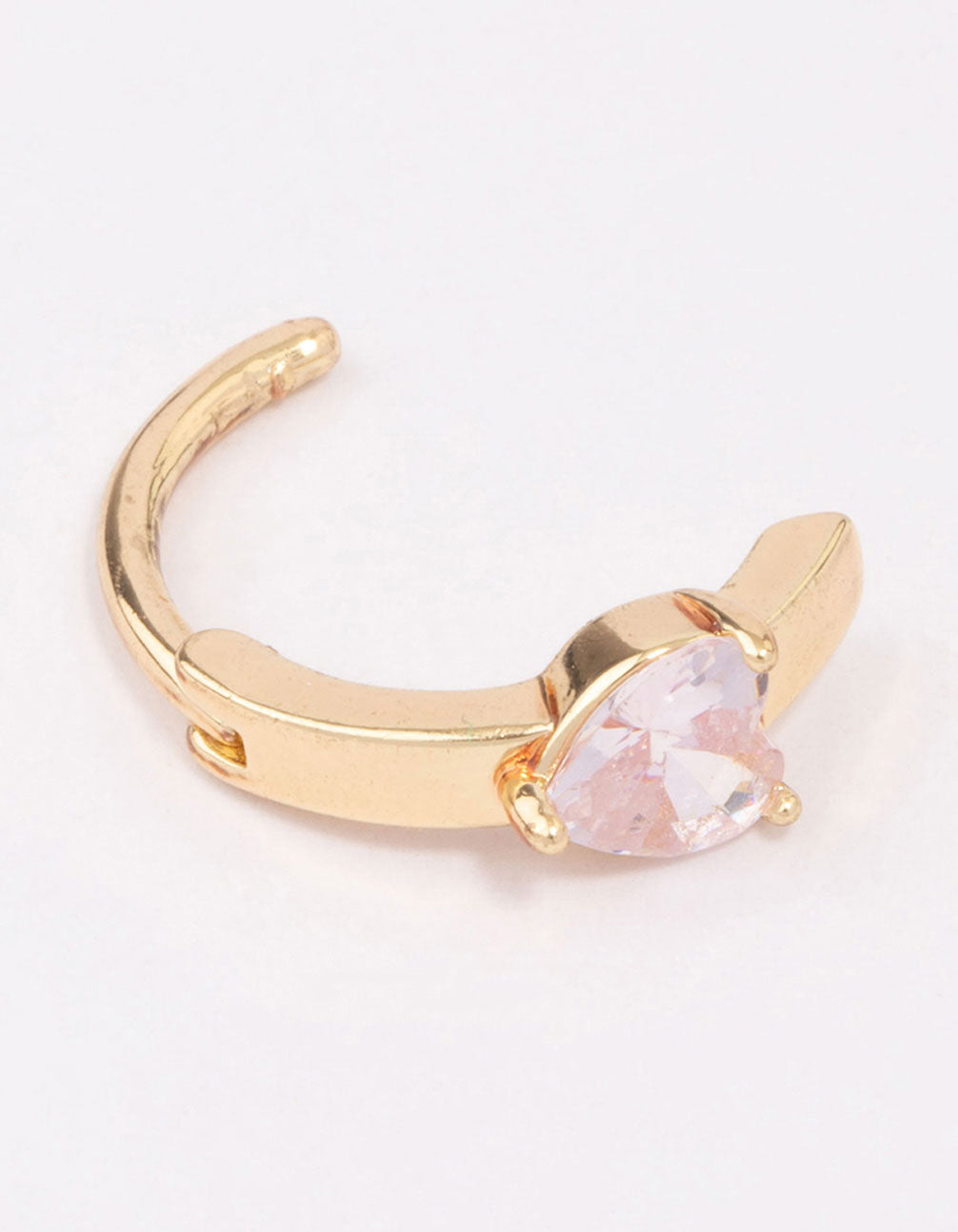 Gold Plated Surgical Steel Heart Curved Belly Ring