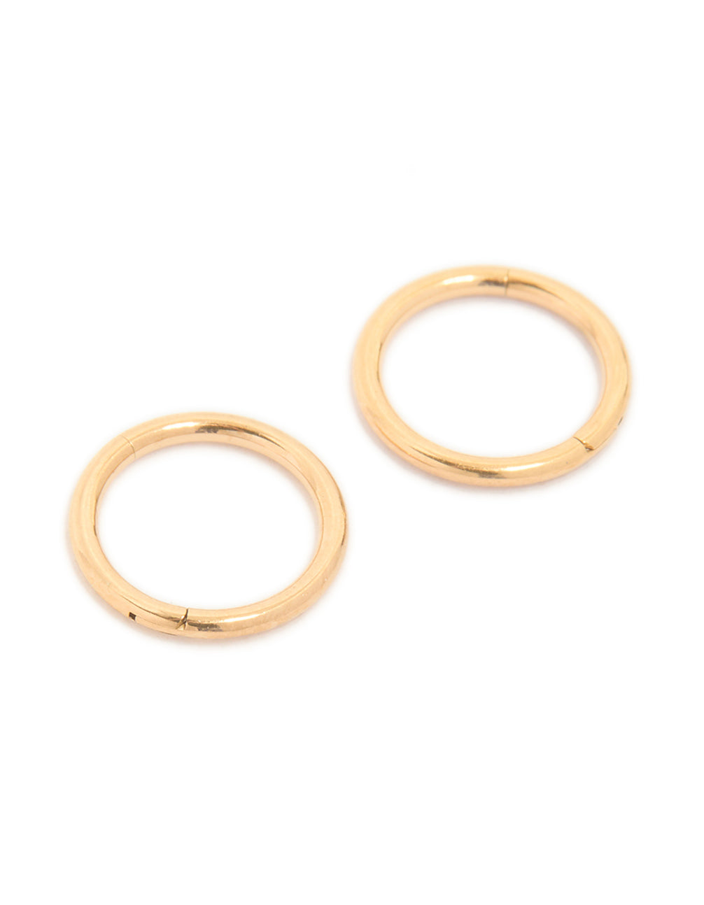 Gold Plated Titanium Fine Sleeper Earrings 6mm