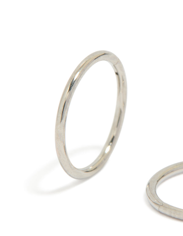 Titanium Fine Sleeper Earring 8mm