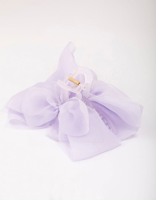 Lilac Mixed Bow Hair Claw Clip