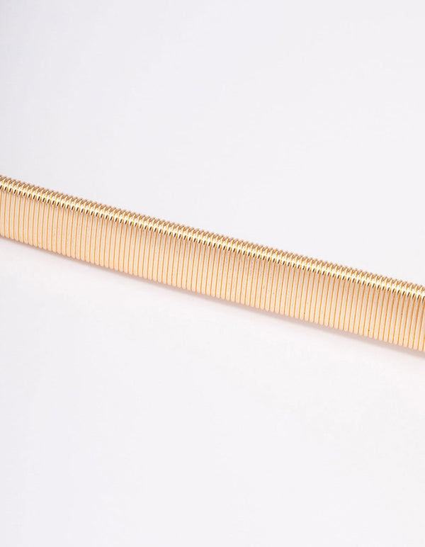 Gold Single Rose Stretch Belt
