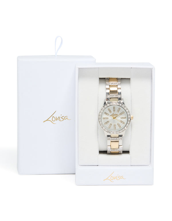 Gold Rectangle Face Classic Watch