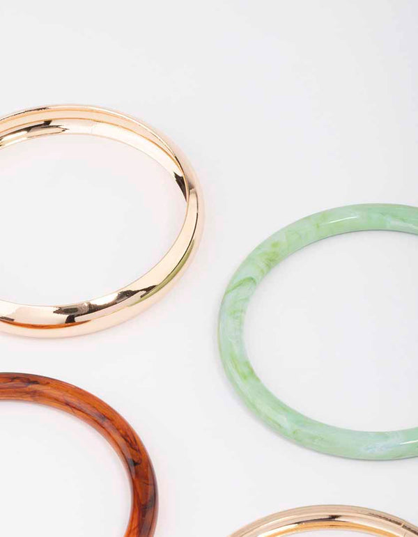 Acrylic Mixed Bangle 4-Pack