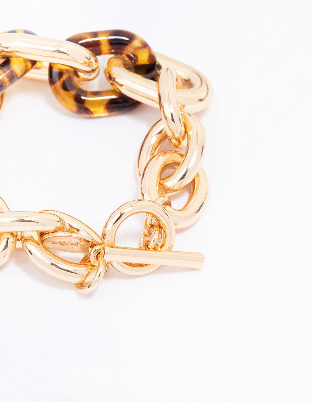 Gold & Tortoiseshell Link Chain Bracelet