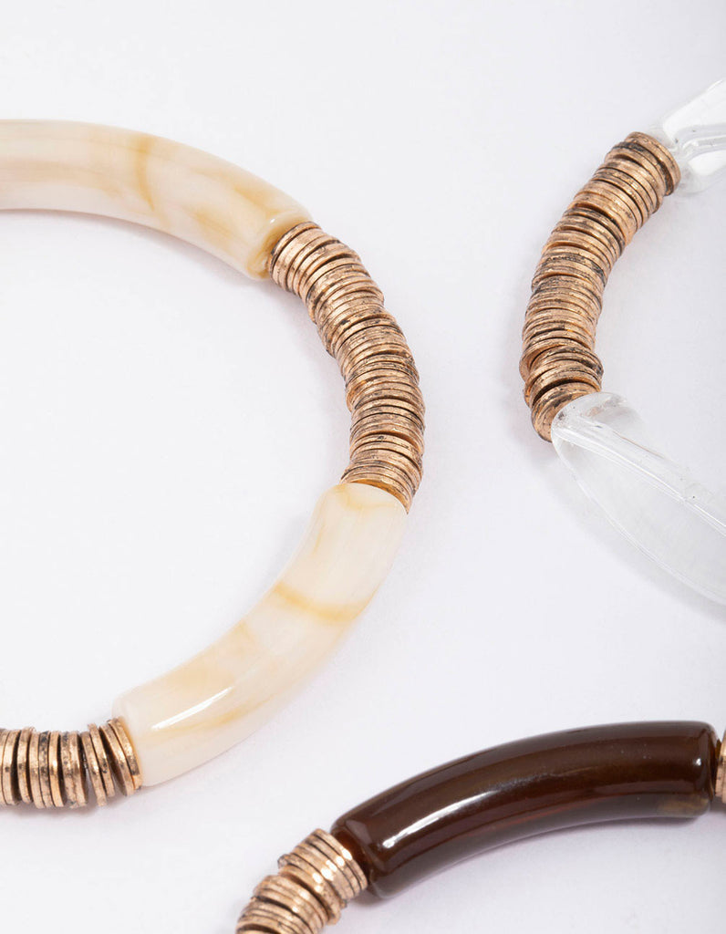 Stone Disc Stretch Bracelet main image 0