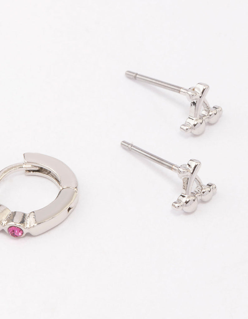 OKAICEN Initial Letter Keychain With Cherry Charm - Cubic Zirconia Keyring For Women (Personalized)