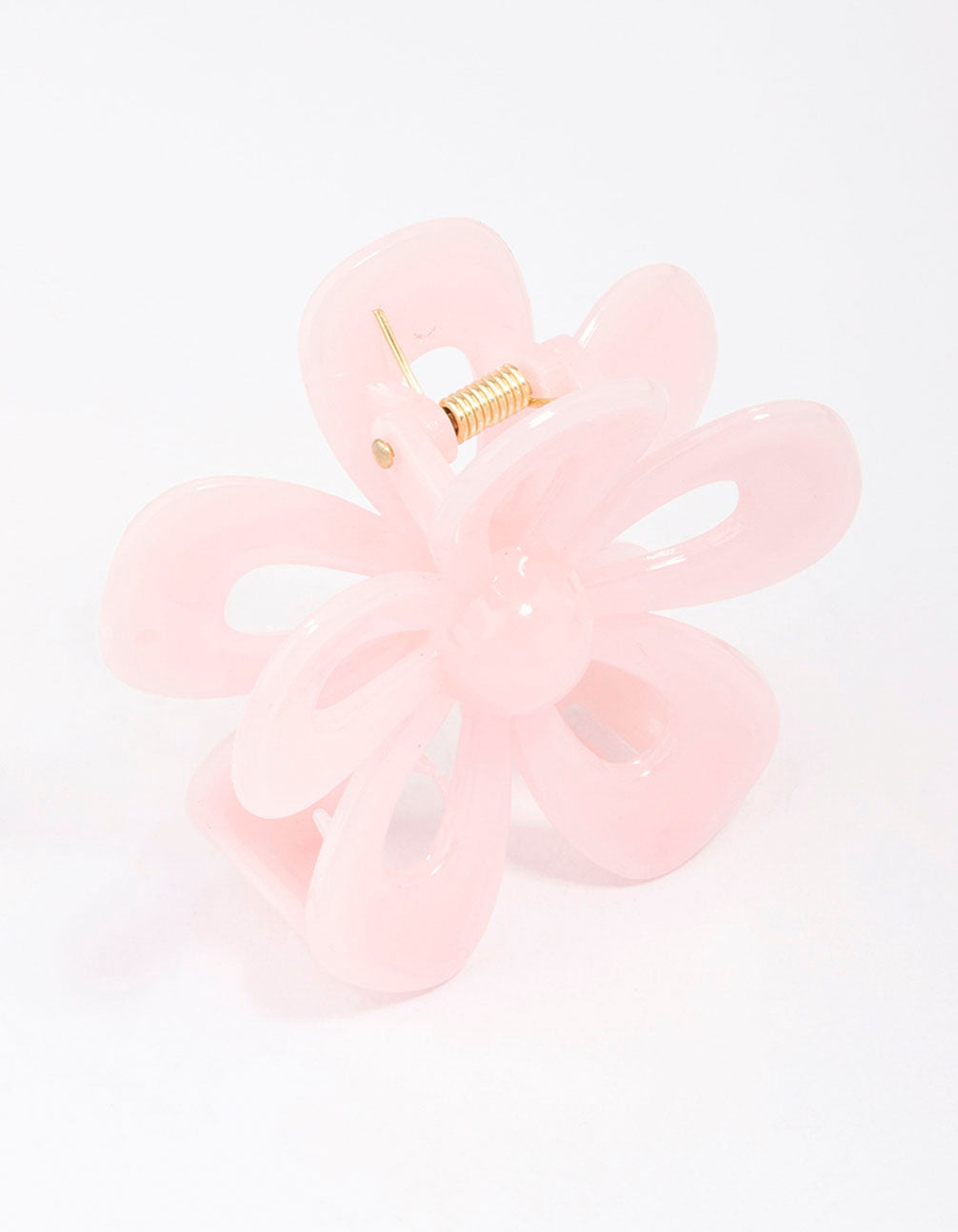 Pink Flower Hair Claw Clip