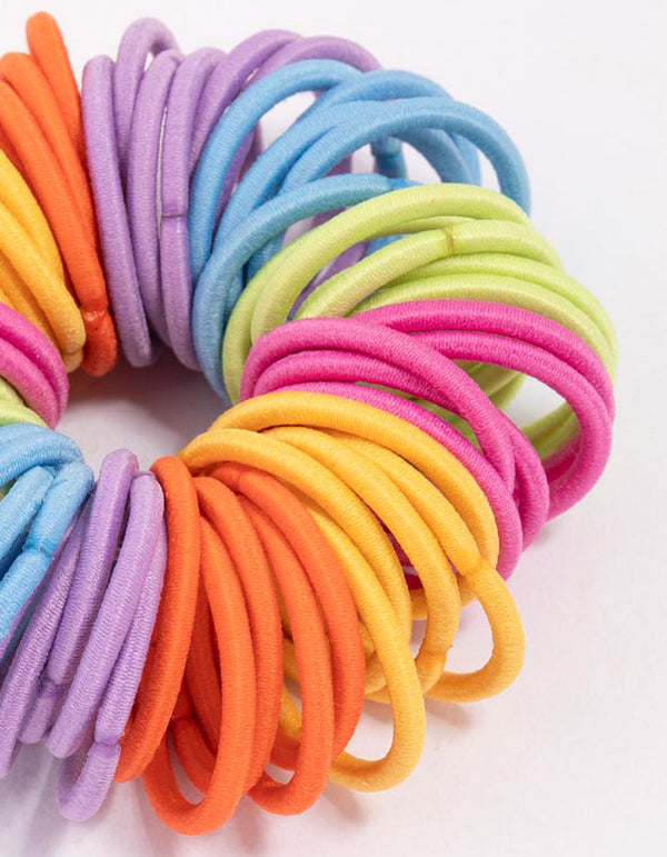 Kids Rainbow Doughnut Hair Elastic Pack