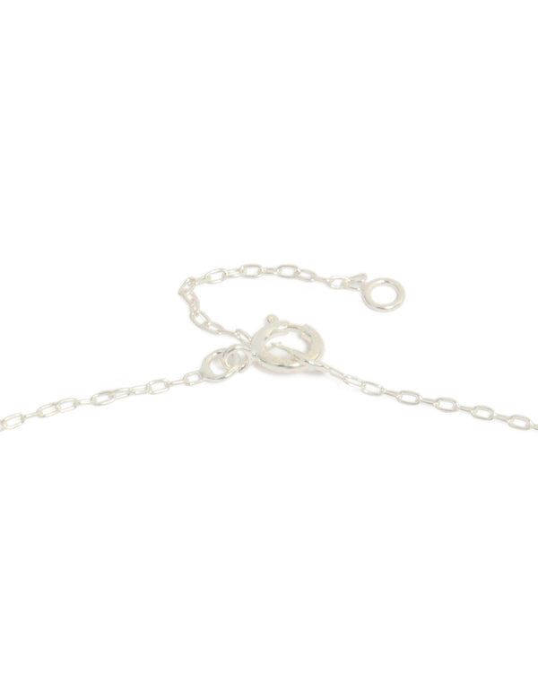 Sterling Silver Cubic Zirconia Marquise Cross Necklace