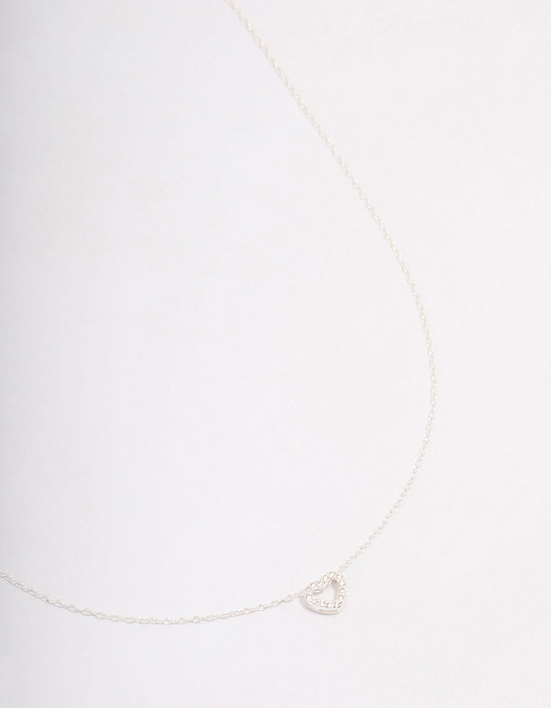 ☆TATIANA☆ Silver 925 Witty Cubic Heart Necklace NZ2090