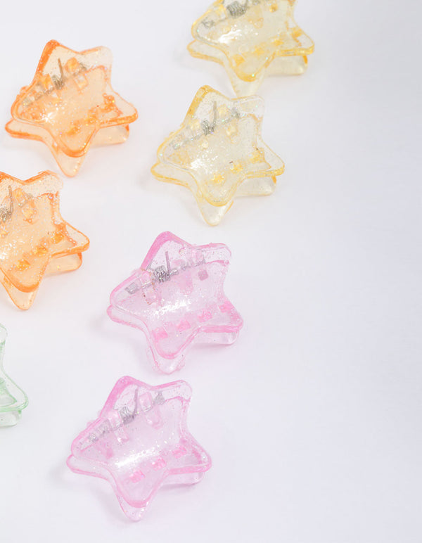 Kids Star Mini Hair Claw Clip 10-Pack
