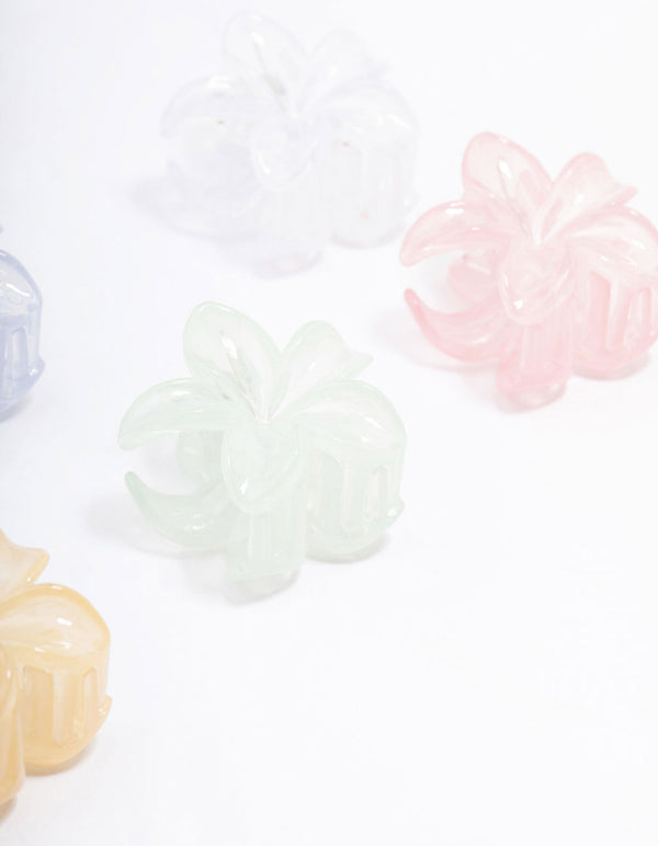 Pastel Mini Tropical Hair Claw 6-Pack