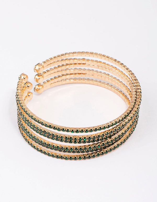 Gold Zig Zag Open Wrist Cuff