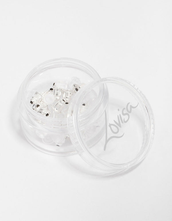 Silver & Silicone Mixed Earring Backing Kit