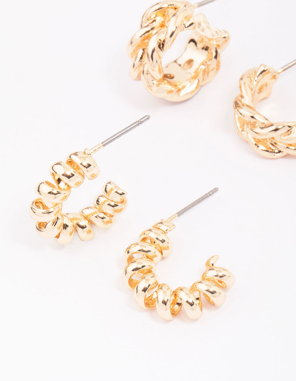 Gold Mixed Hoop Earring 3-Pack