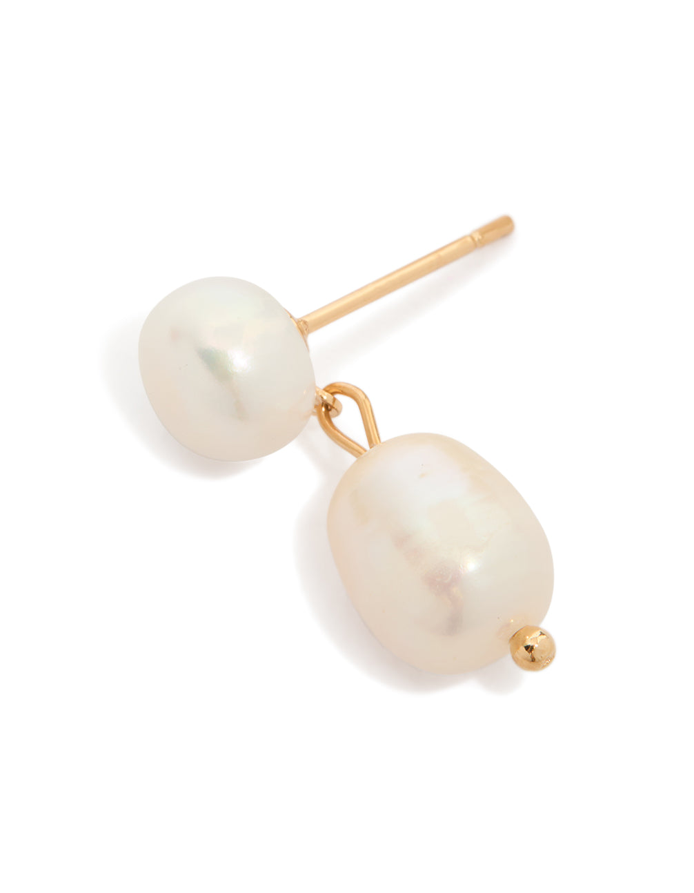Gold Plated Freshwater Pearl Drop Earrings