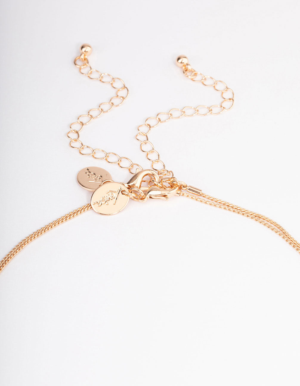 Gold Stone Flower Butterfly Layered Necklace